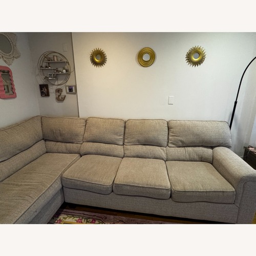 Used Bob's Discount Furniture 2 Piece Sectional for sale on AptDeco