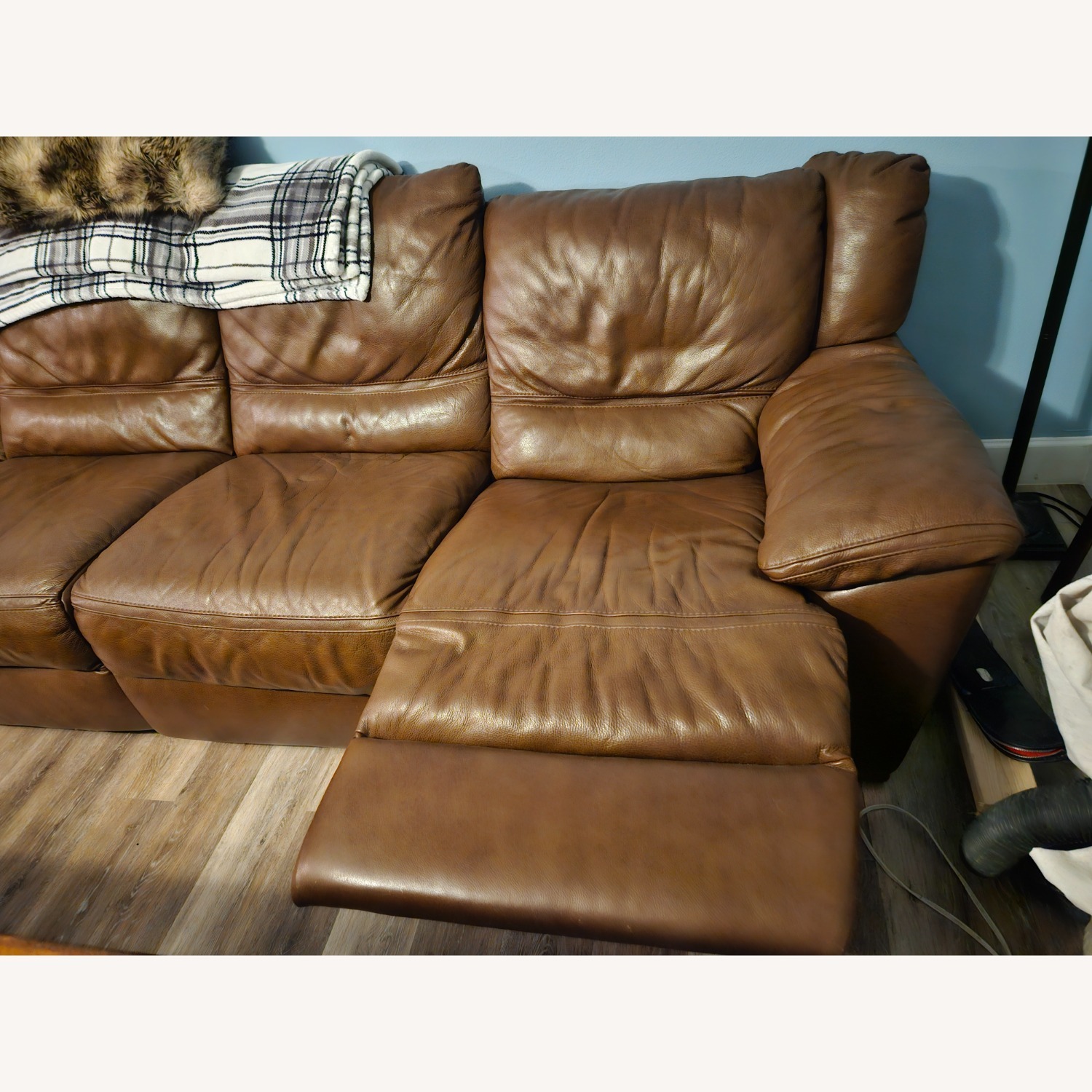 Dark Brown Leather 3+ Piece Sectional - image-3