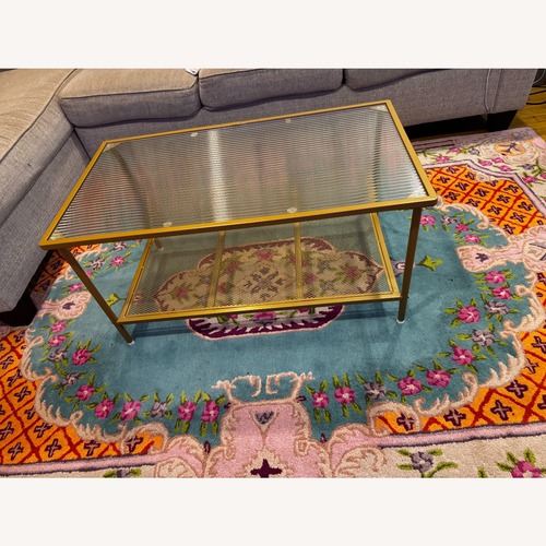 Used Amazon Transparent Metal Coffee Table for sale on AptDeco