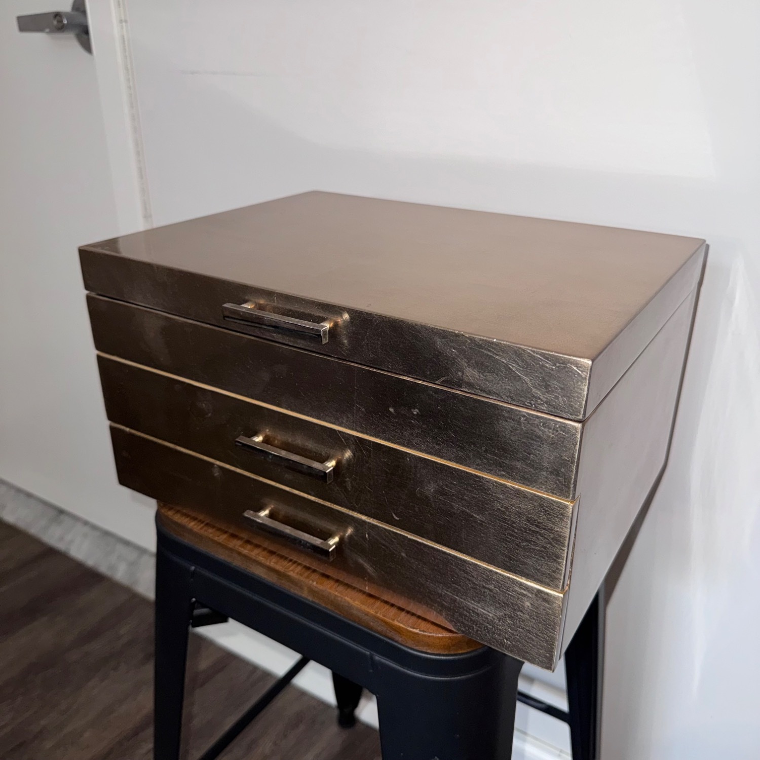 West Elm Gold Lacquer Jewelry Box  - image-6