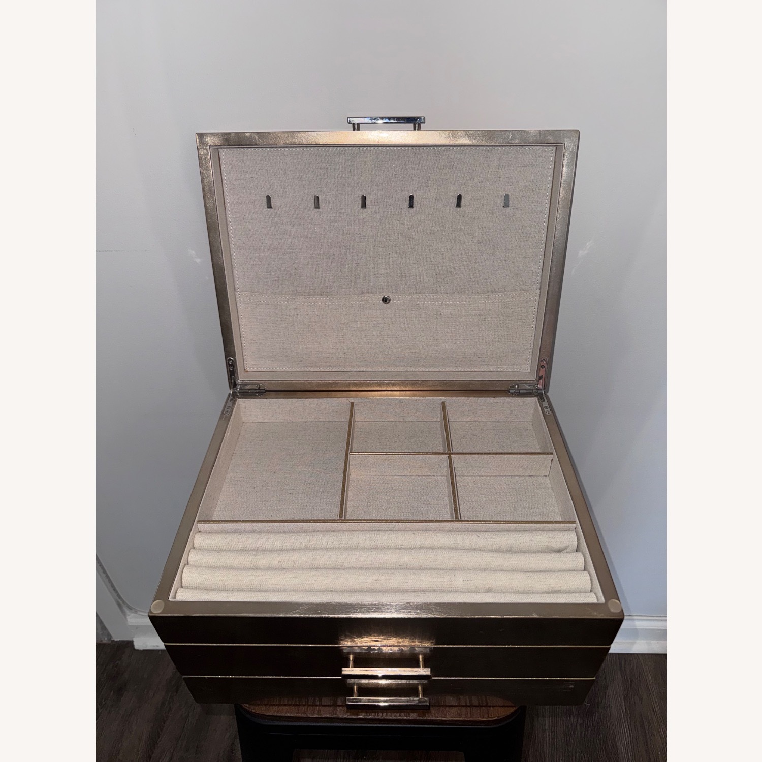 West Elm Gold Lacquer Jewelry Box  - image-4