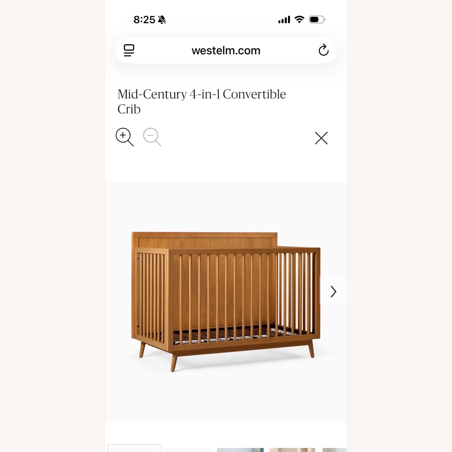 West Elm Mid Century Convertible Crib - image-2