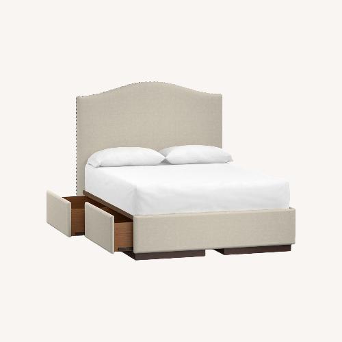 Used Pottery Barn Queen Drawer Storage Bed for sale on AptDeco