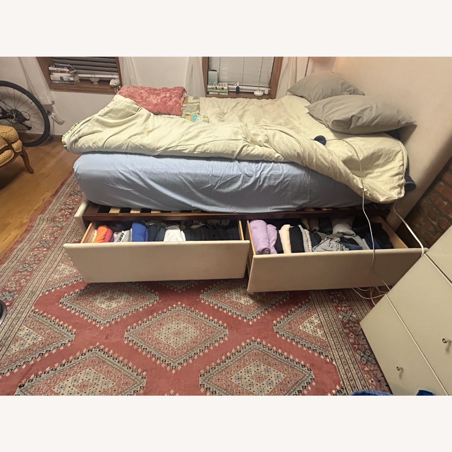 Pottery Barn Queen Drawer Storage Bed - image-4