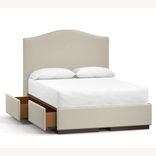 Used Pottery Barn Queen Drawer Storage Bed for sale on AptDeco