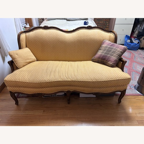 Used Ethan Allen Louis XV Style Loveseat for sale on AptDeco