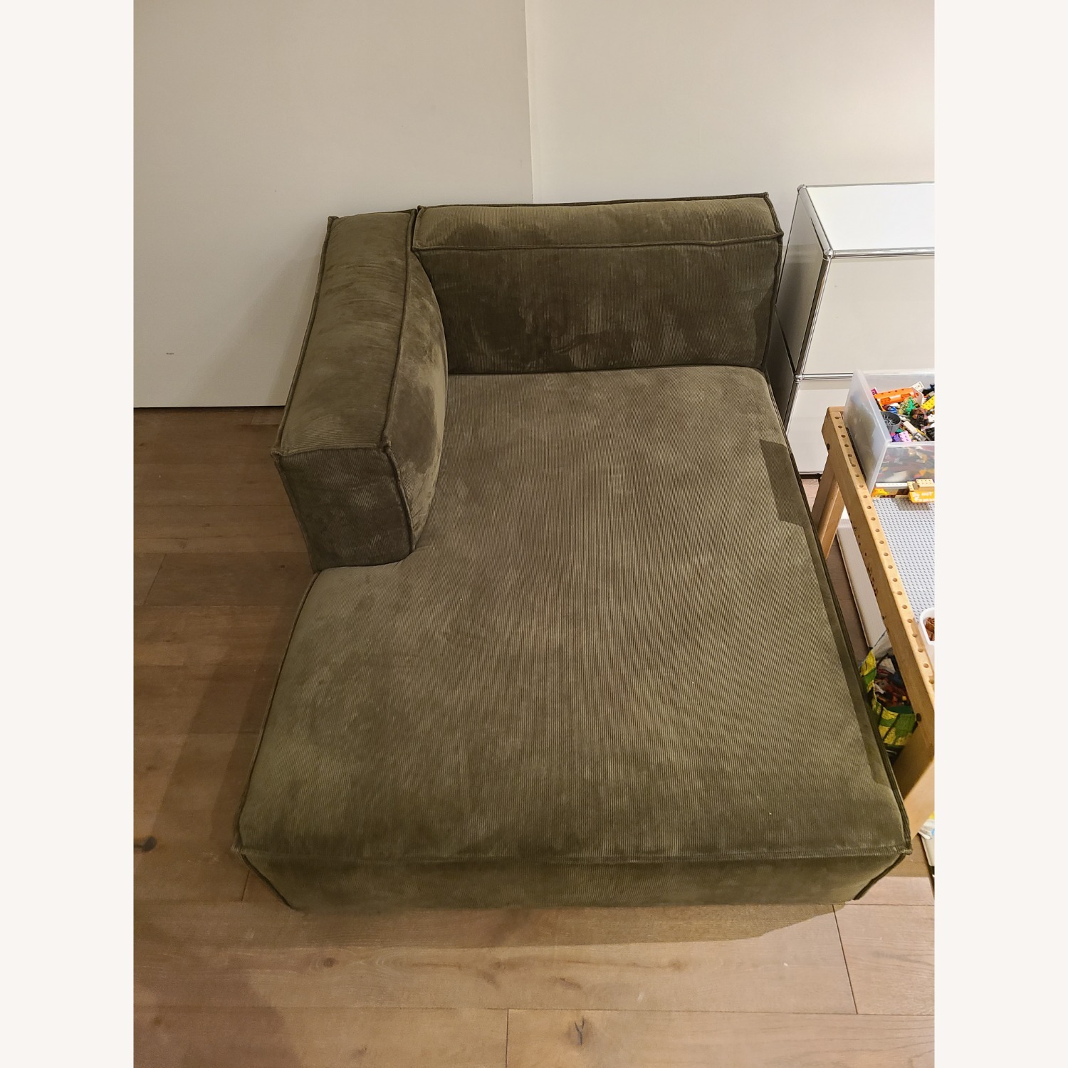 Allmodern Olive Green Chaise (Left Arm) - image-3