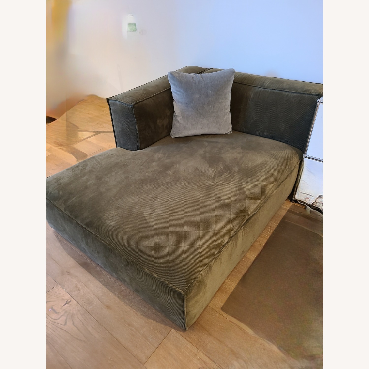 Allmodern Olive Green Chaise (Left Arm) - image-1