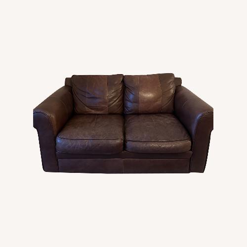 Used Poltrona Frau Brown Italian Leather Loveseat for sale on AptDeco