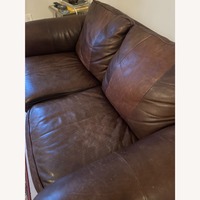 Poltrona Frau Brown Italian Leather Loveseat