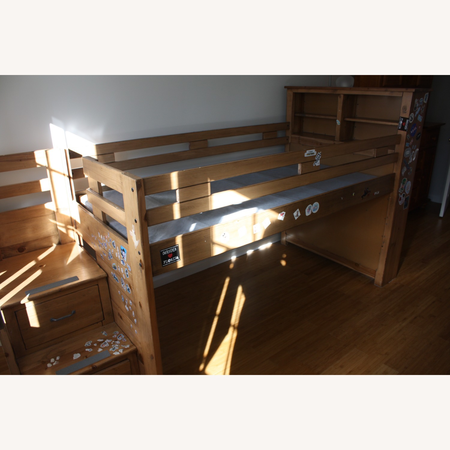 Bunk Twin Bed Frame With Storage - image-3
