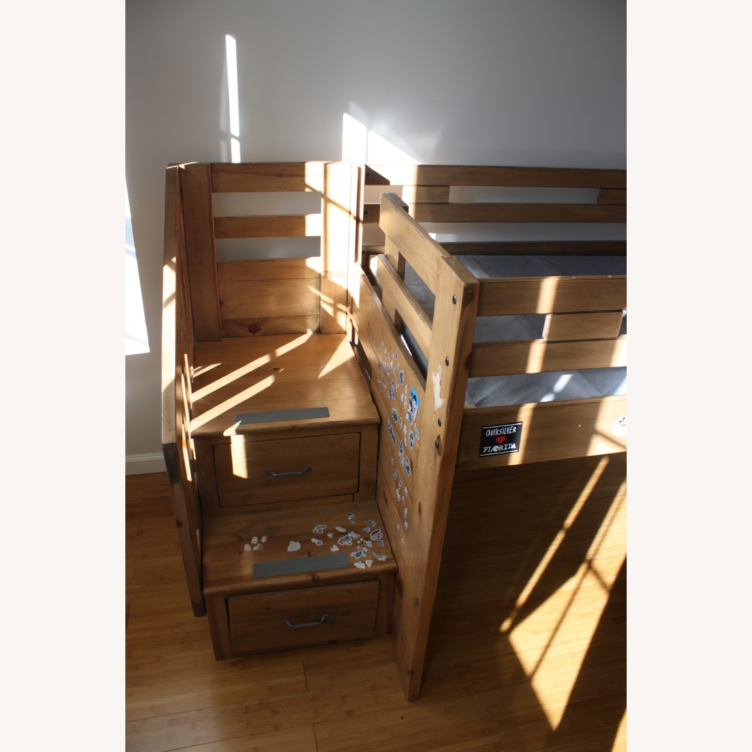 Bunk Twin Bed Frame With Storage - image-2
