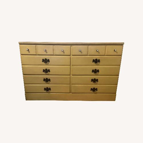 Used Ethan Allen Yellow Wood Dresser for sale on AptDeco