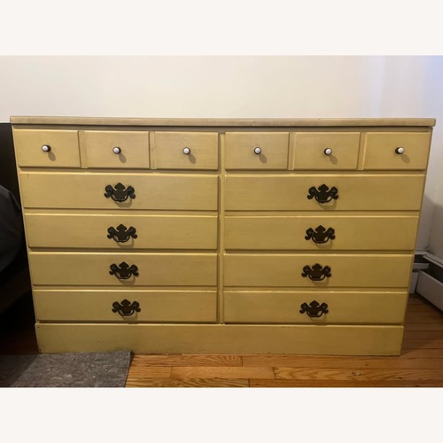 Used Ethan Allen Yellow Wood Dresser for sale on AptDeco
