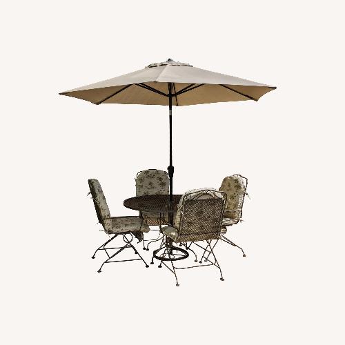 Used 10-Piece Wrought Iron Patio Furniture Set for sale on AptDeco