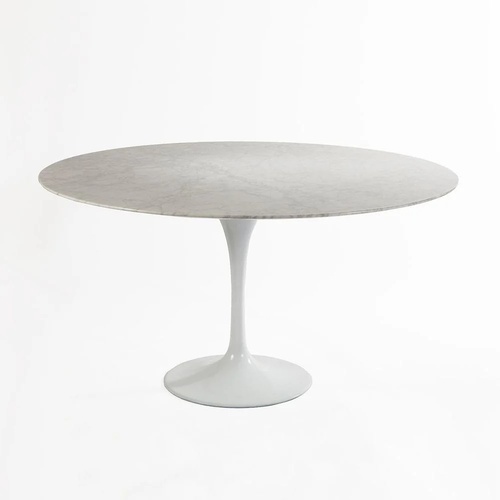 Used France and Son Carrara Marble Pedestal Tulip Dining Table for sale on AptDeco