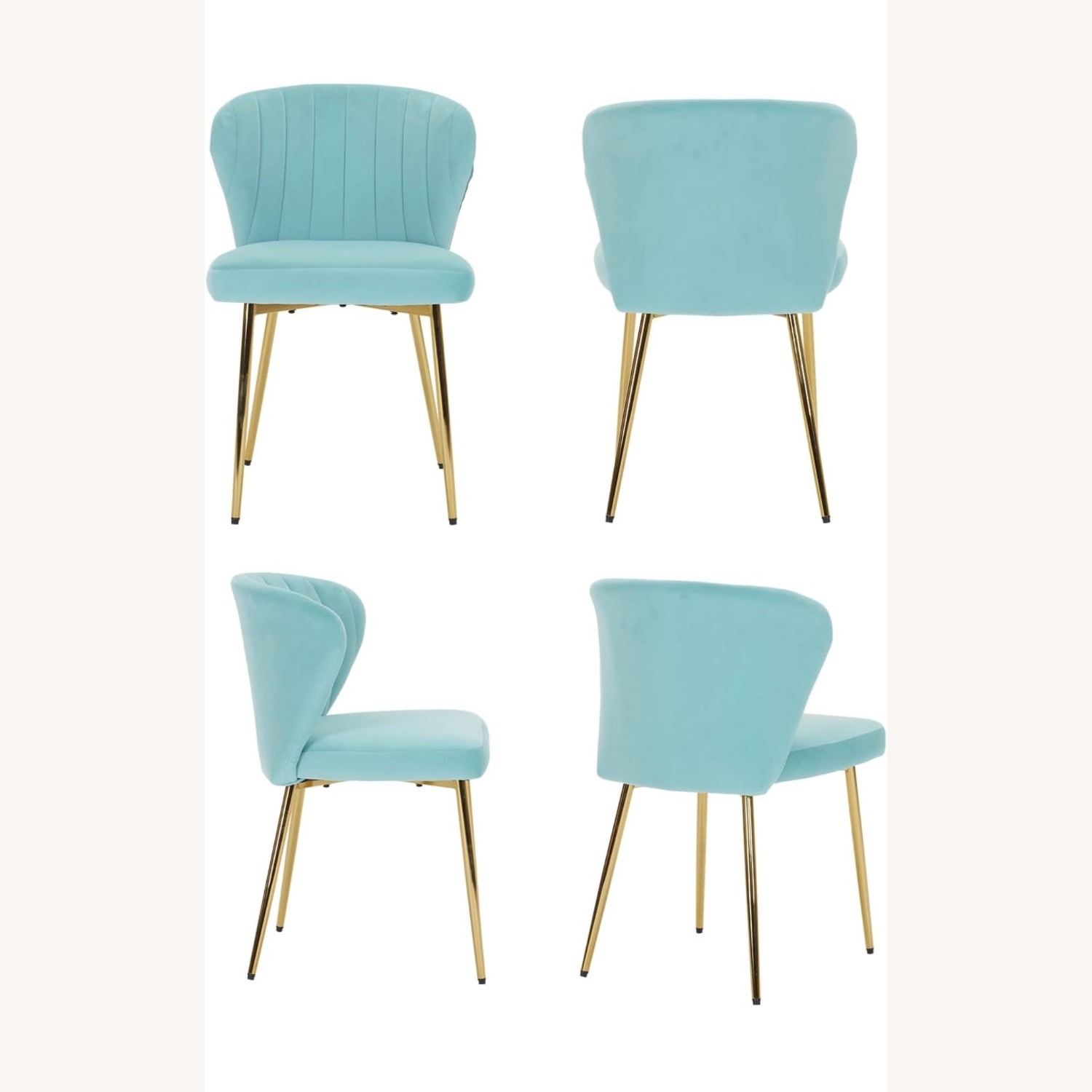 LOVSPATIO Velvet Dining Chairs Set of 4 - image-2