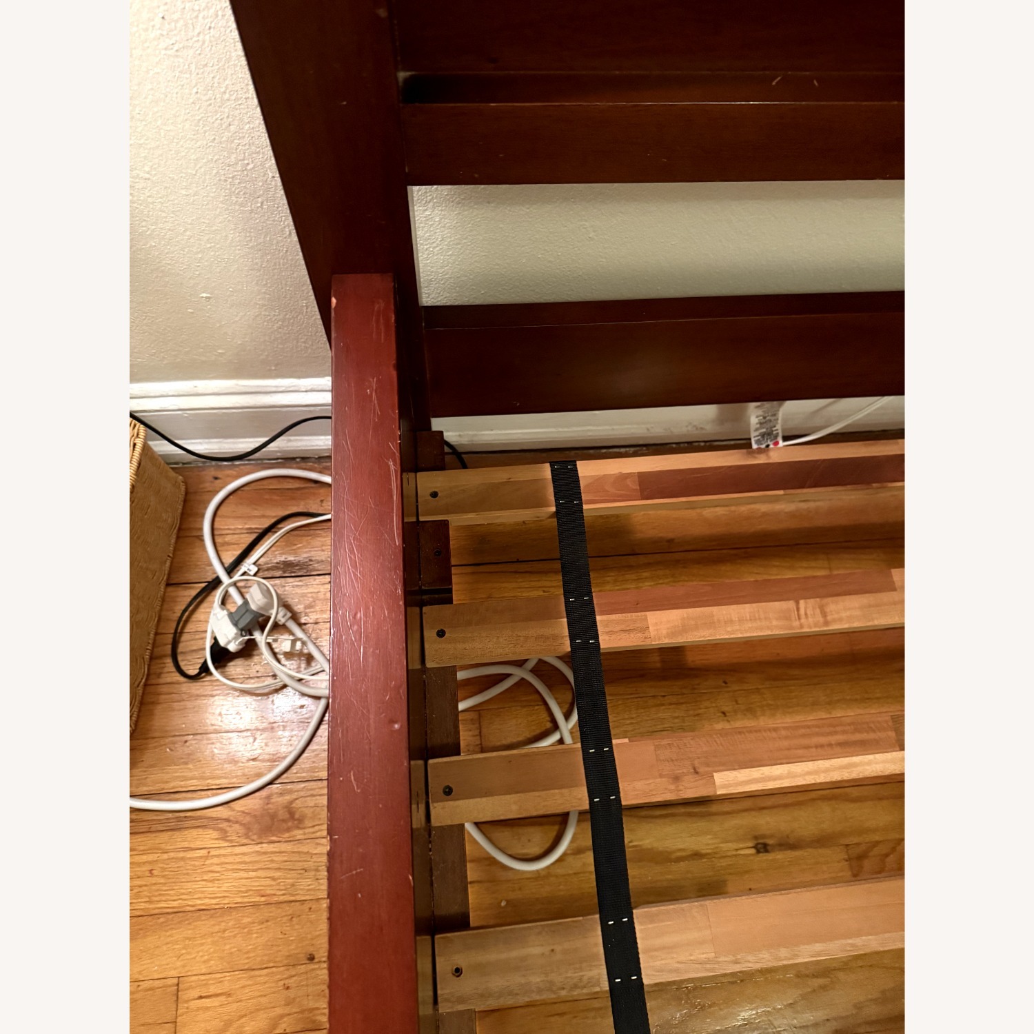 Pottery Barn Farmhouse Dark Brown Wood Queen Bed - image-12