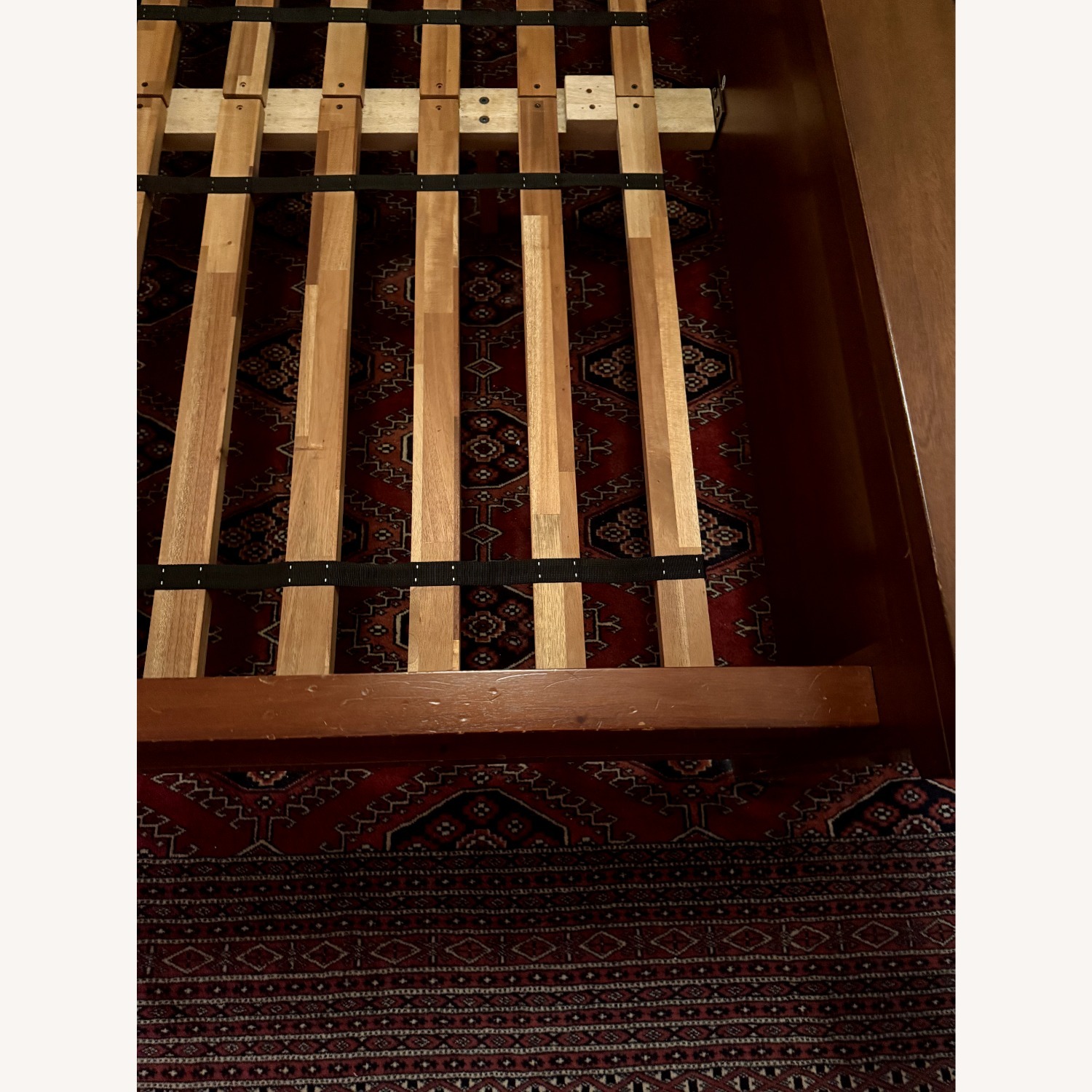 Pottery Barn Farmhouse Dark Brown Wood Queen Bed - image-11