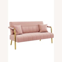 Vintage/Antique Pink Polyurethane Loveseat