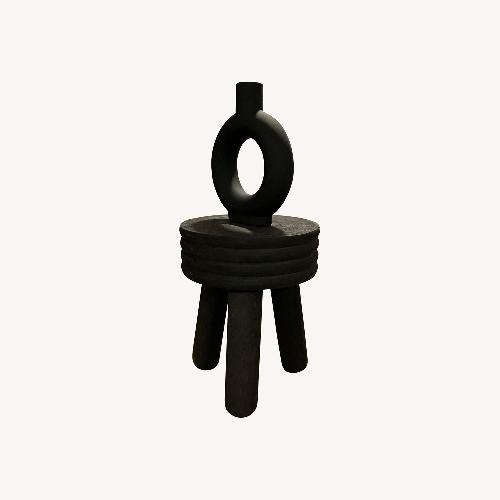 Used Home Goods Black Wood Stool for sale on AptDeco