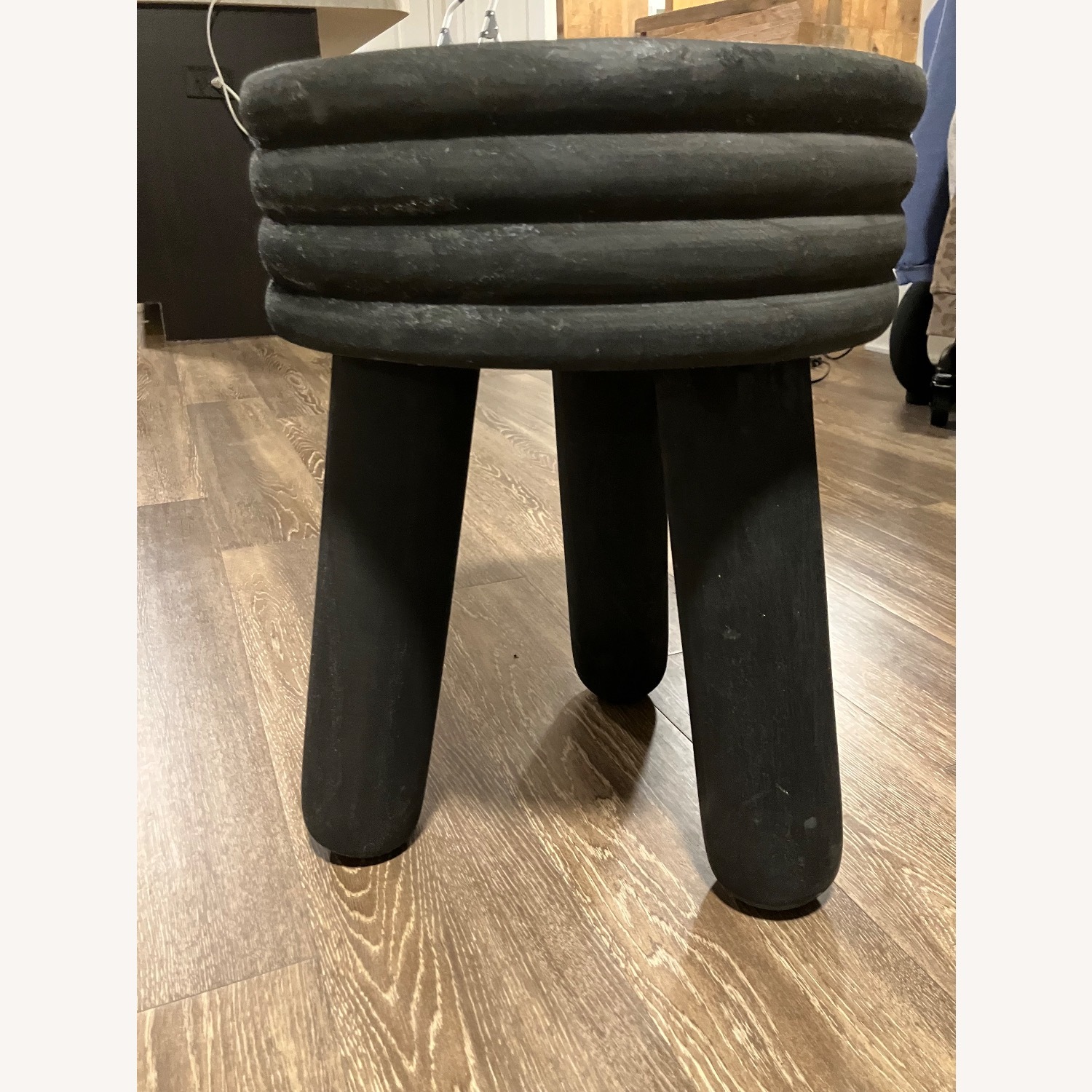 Home Goods Black Wood Stool - image-3