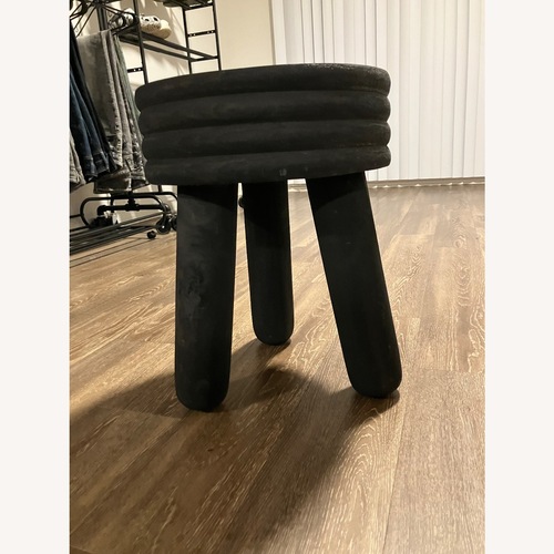 Used Home Goods Black Wood Stool for sale on AptDeco
