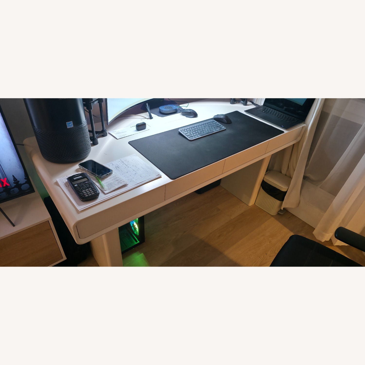 Hokku Designs White Wood Desk - image-1