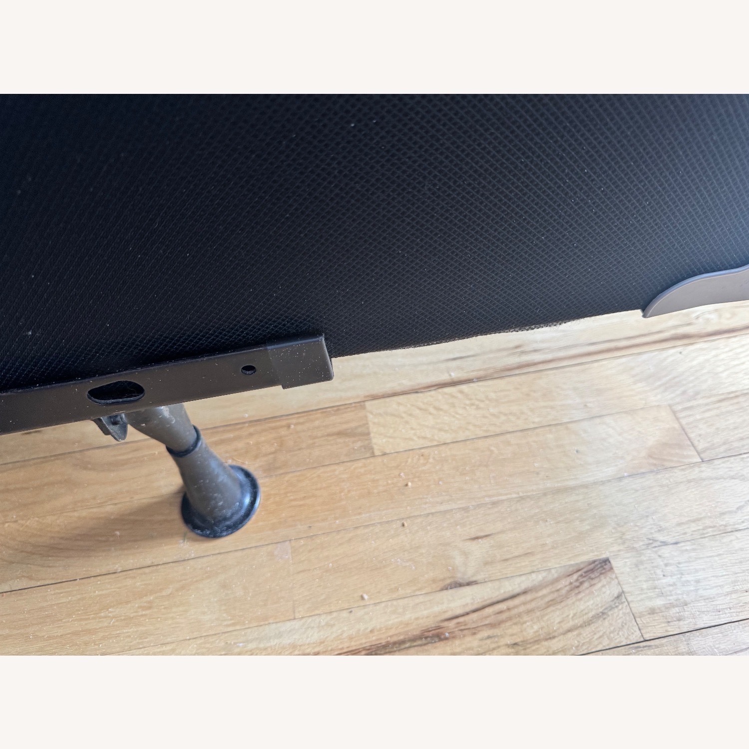 Full Bed Frame and White Faux Leather Headboard - image-7