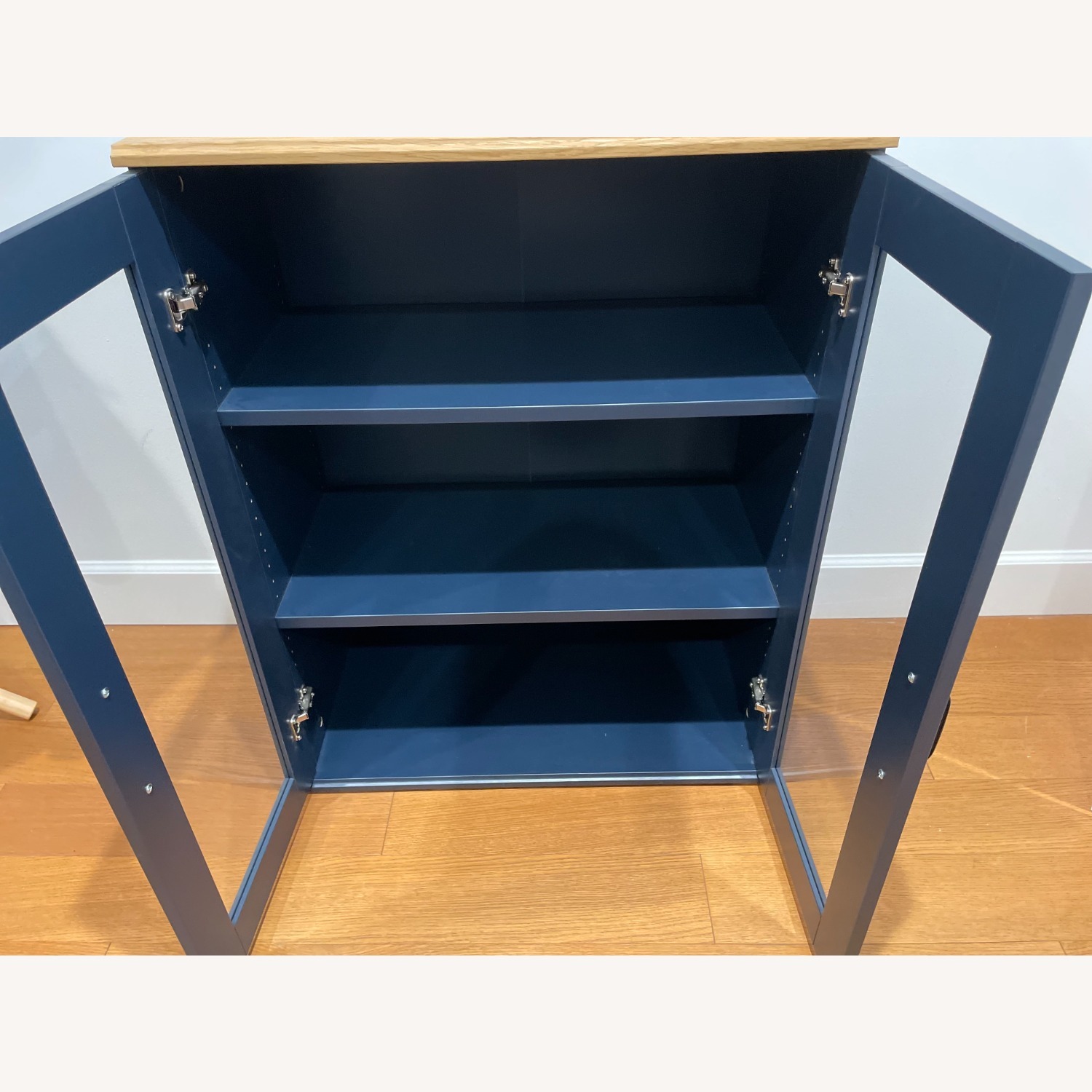 IKEA SKRUVBY Cabinet With Glass Doors - image-2