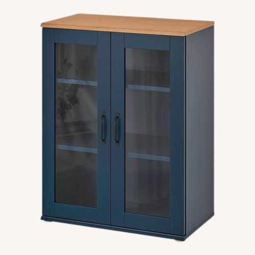 Used IKEA SKRUVBY Cabinet With Glass Doors for sale on AptDeco
