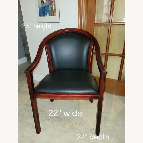 Used Black Faux Leather Accent Chairs for sale on AptDeco