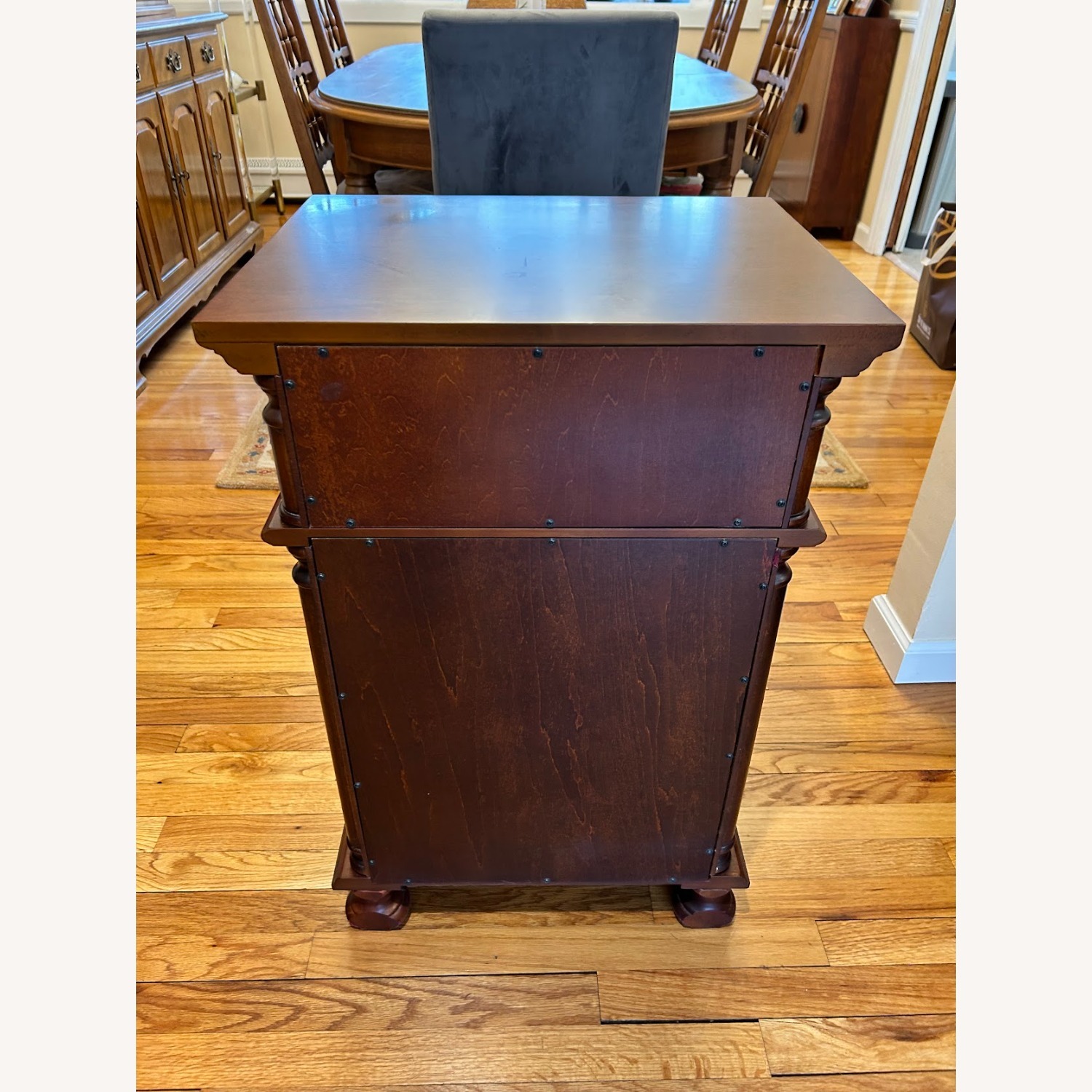 Dark Brown Wood Side Table / Nightstand - image-5