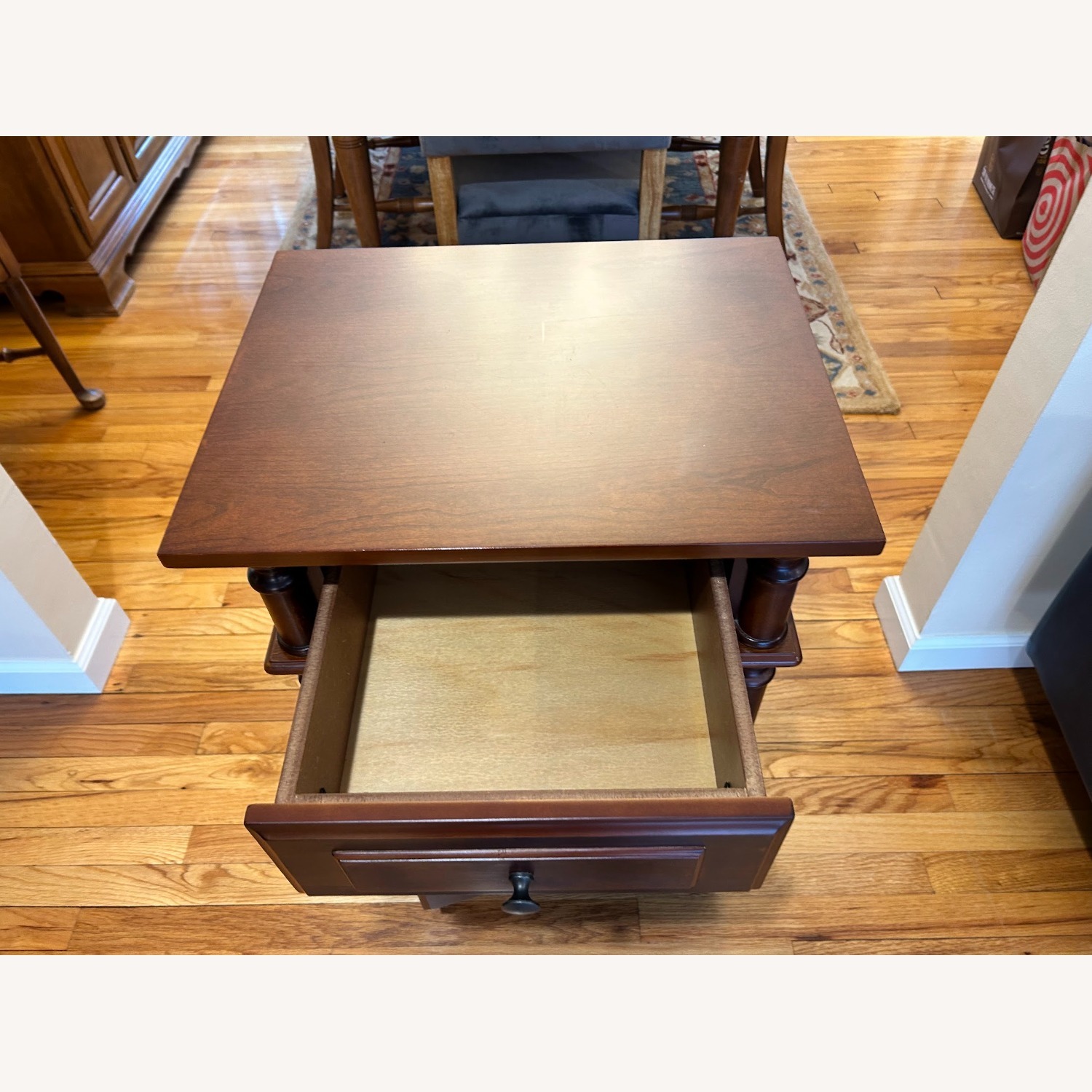 Dark Brown Wood Side Table / Nightstand - image-2