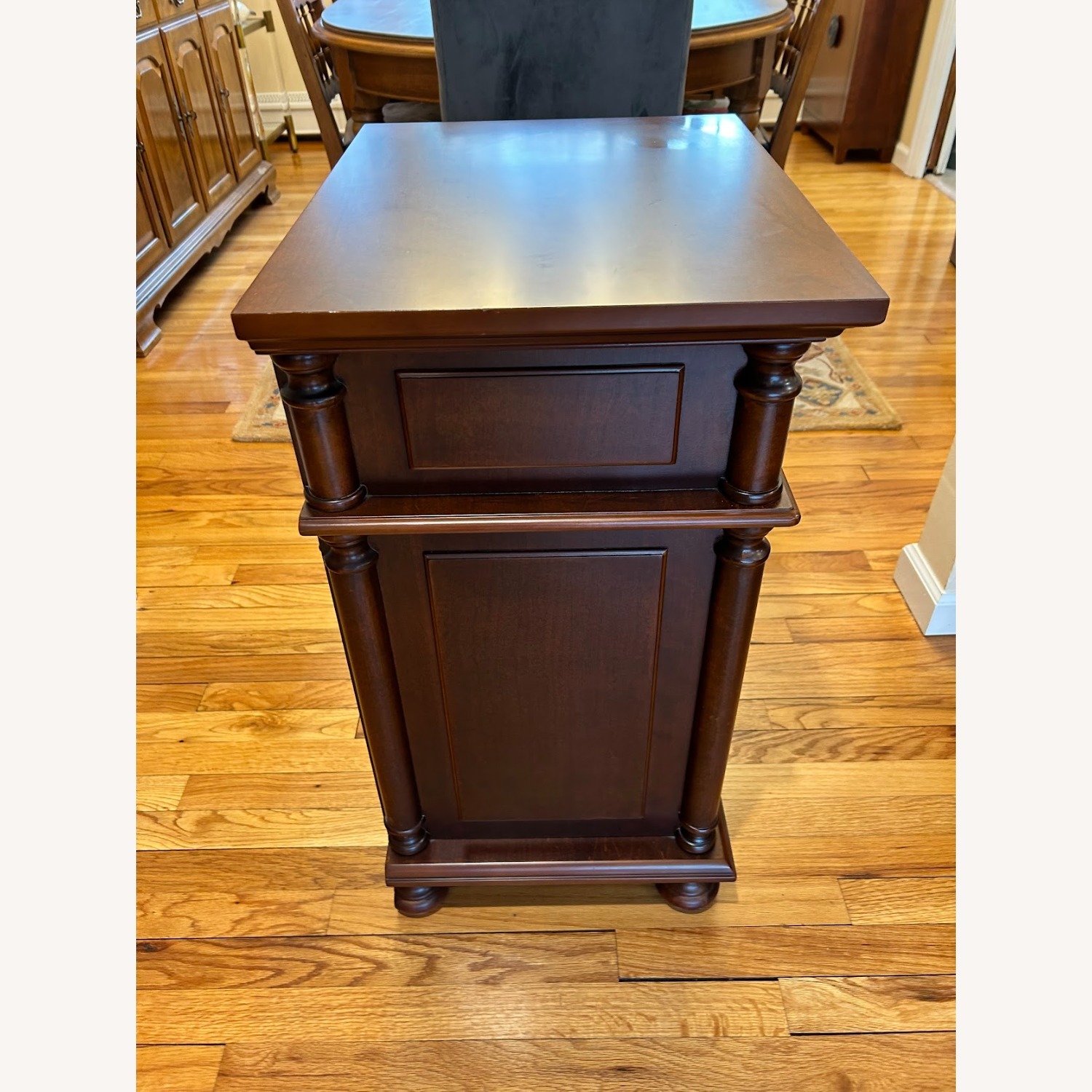 Dark Brown Wood Side Table / Nightstand - image-4