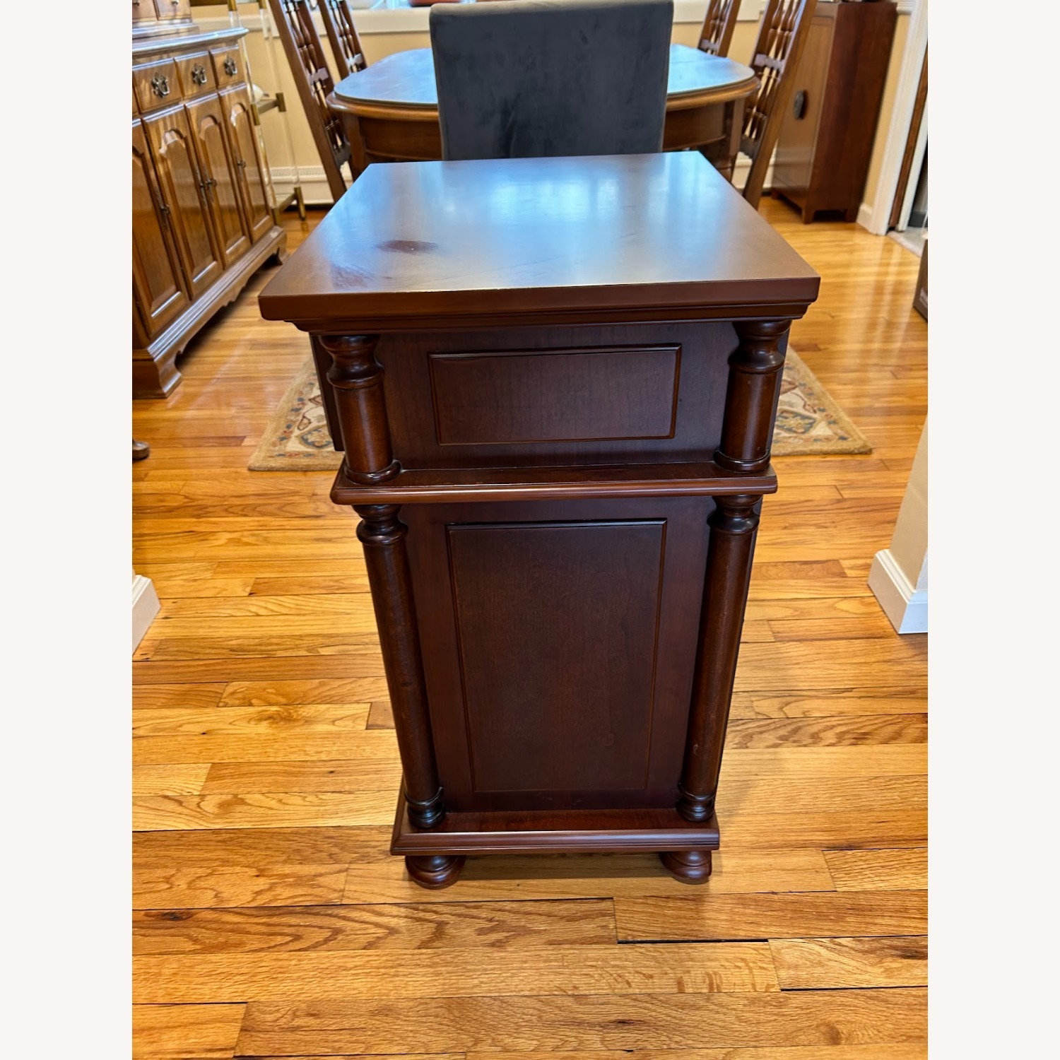 Dark Brown Wood Side Table / Nightstand - image-3