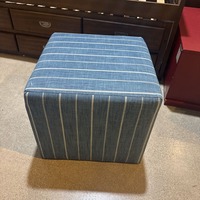 Indigo Fritz Upholstered Custom Cube Ottoman