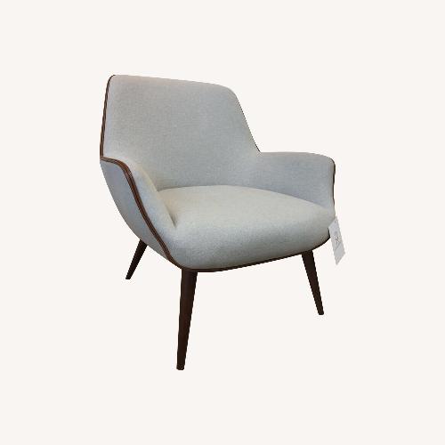 Used MCM Style Leather Trimmed Reese Accent Chair for sale on AptDeco