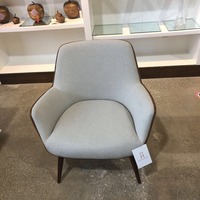 MCM Style Leather Trimmed Reese Accent Chair