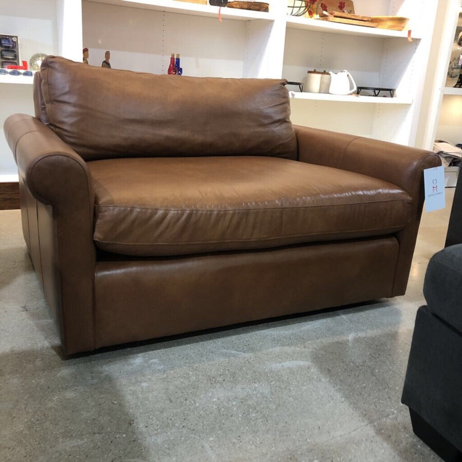 Arhaus Leather Kipton Chair & A Half - image-1