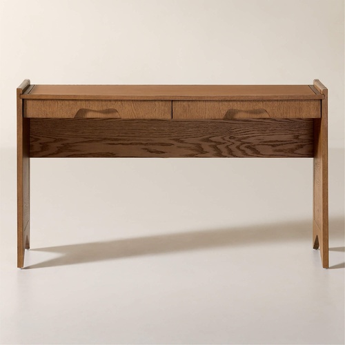 Used CB2 Canyon 51" Oak Wood Storage Desk for sale on AptDeco