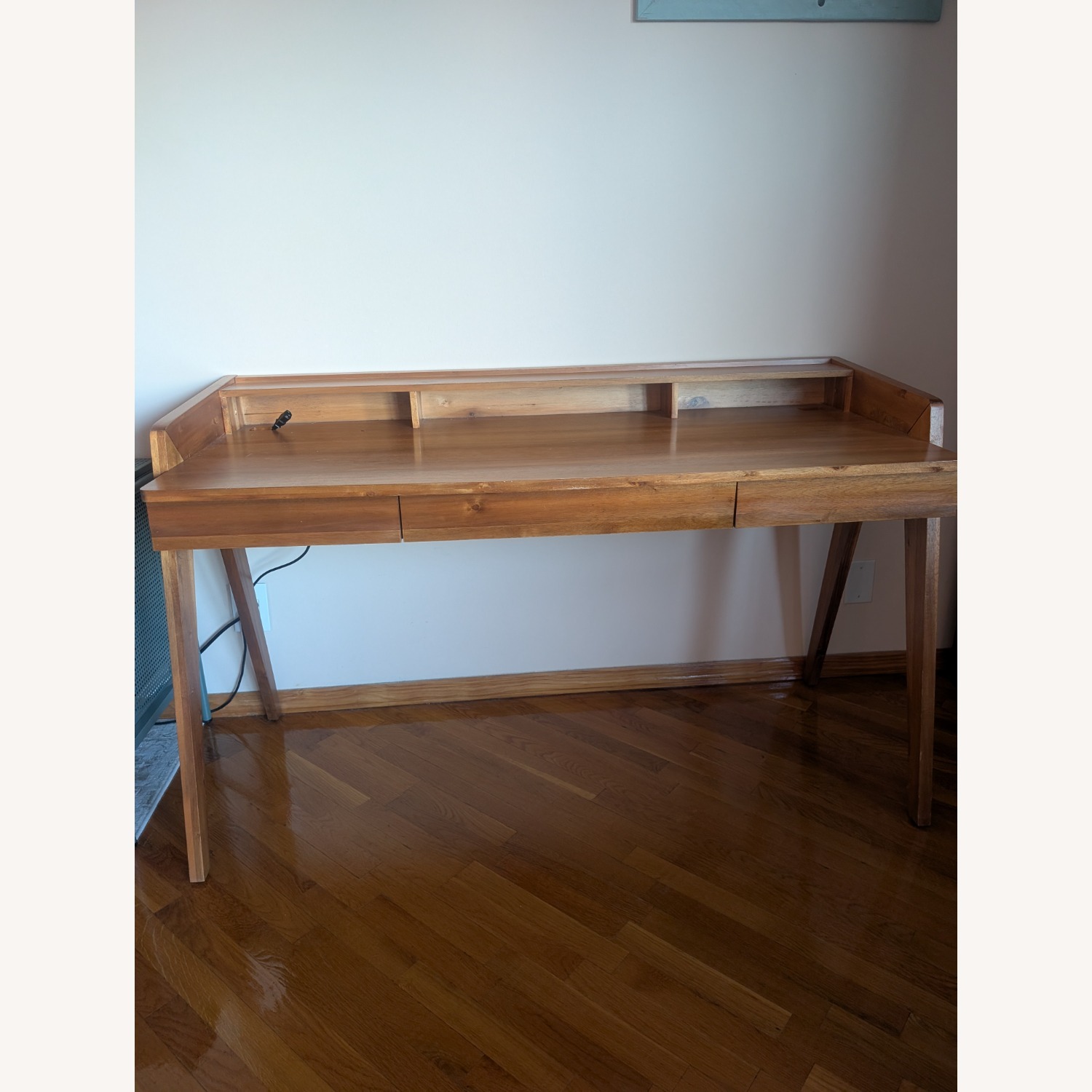 CB2 Canyon 51" Oak Wood Storage Desk - image-4