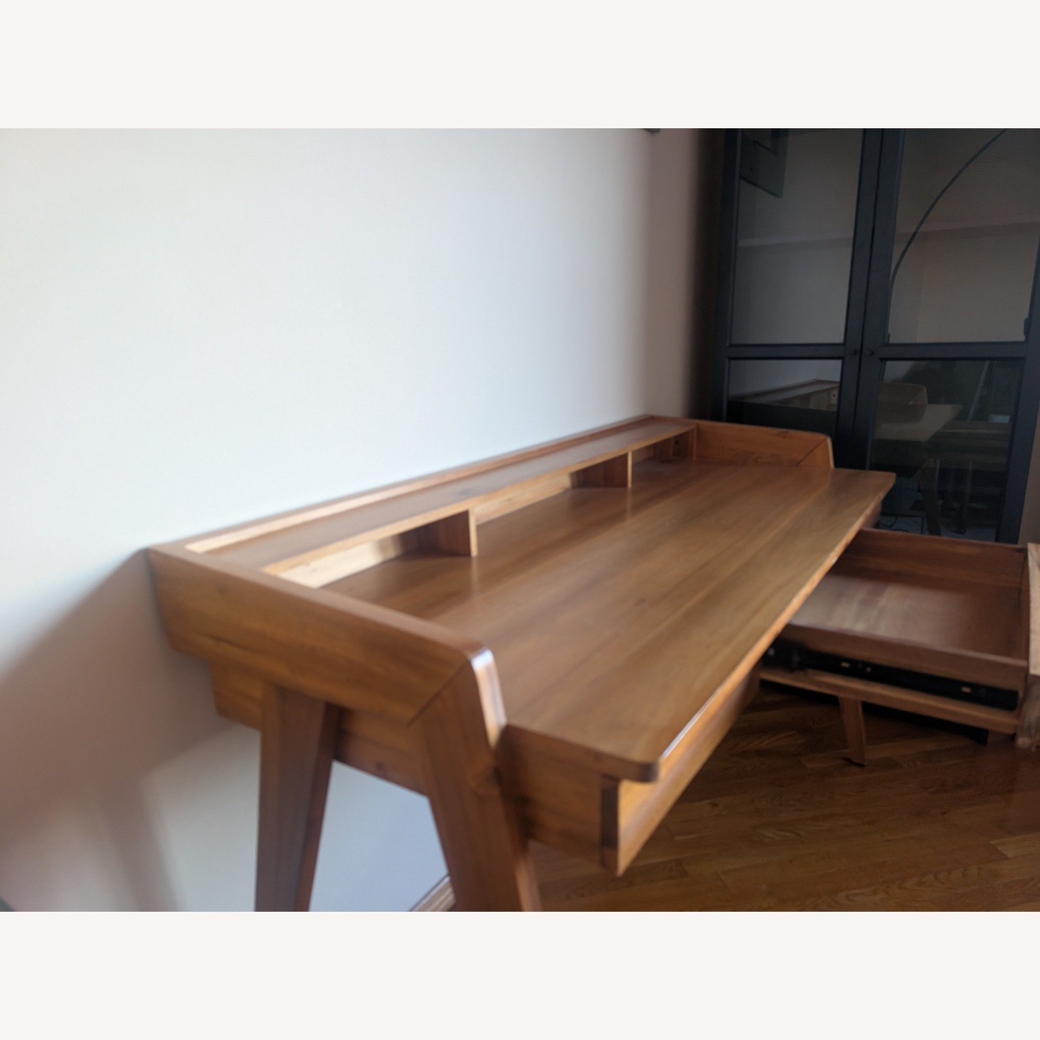 CB2 Canyon 51" Oak Wood Storage Desk - image-2