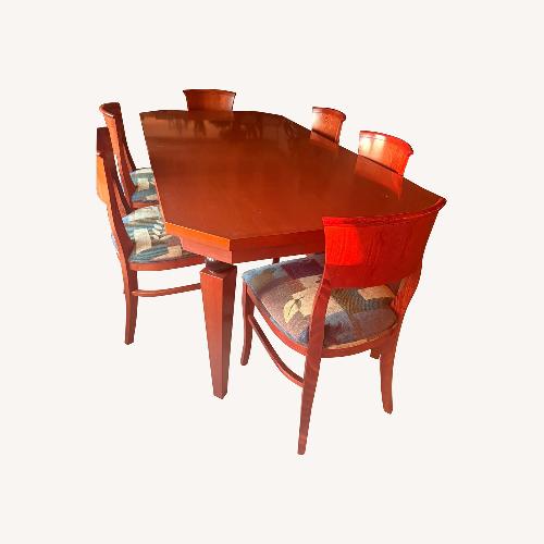 Used Taylor Made Custom Extendable Dining Table Set with 8 Chairs for sale on AptDeco