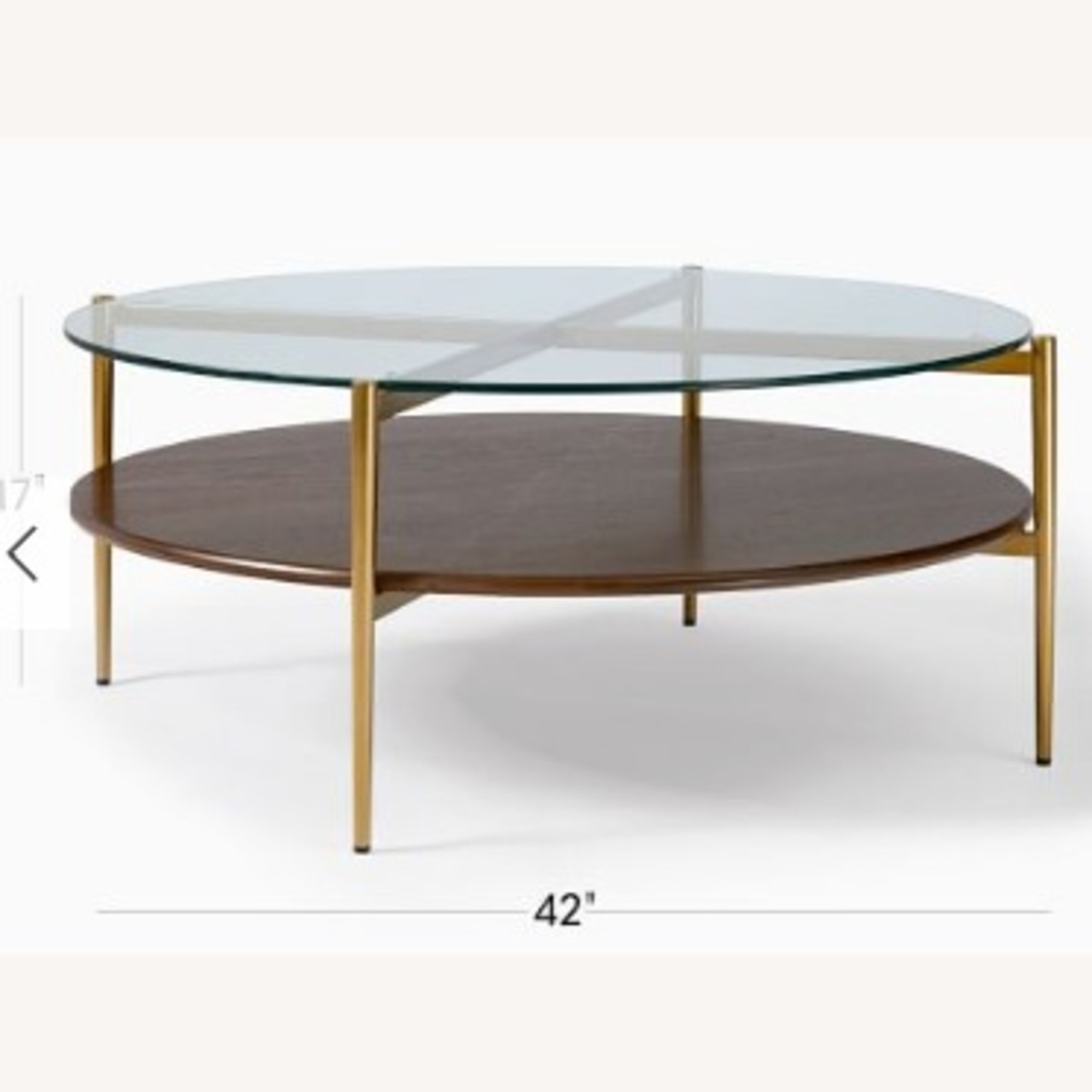 West Elm Mid-Century Art Display Round Coffee Table 34" - image-2