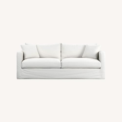 Used Crate & Barrel White Fabric 2 Seater Sofa for sale on AptDeco