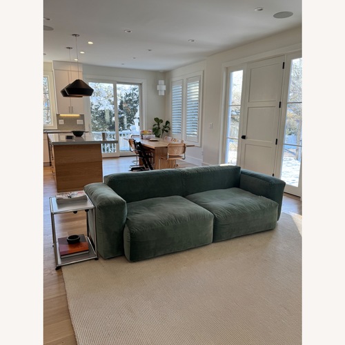 Used Hay Mags Green Velvet 2 Seater Sofa for sale on AptDeco