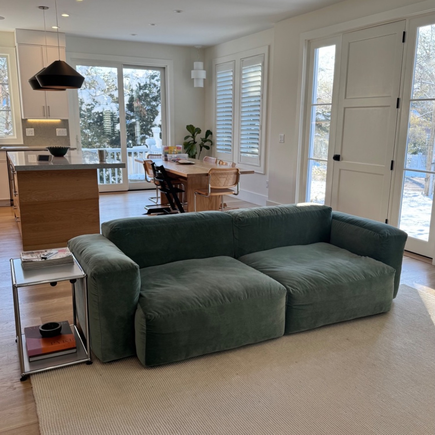 Hay Mags Green Velvet 2 Seater Sofa - image-7