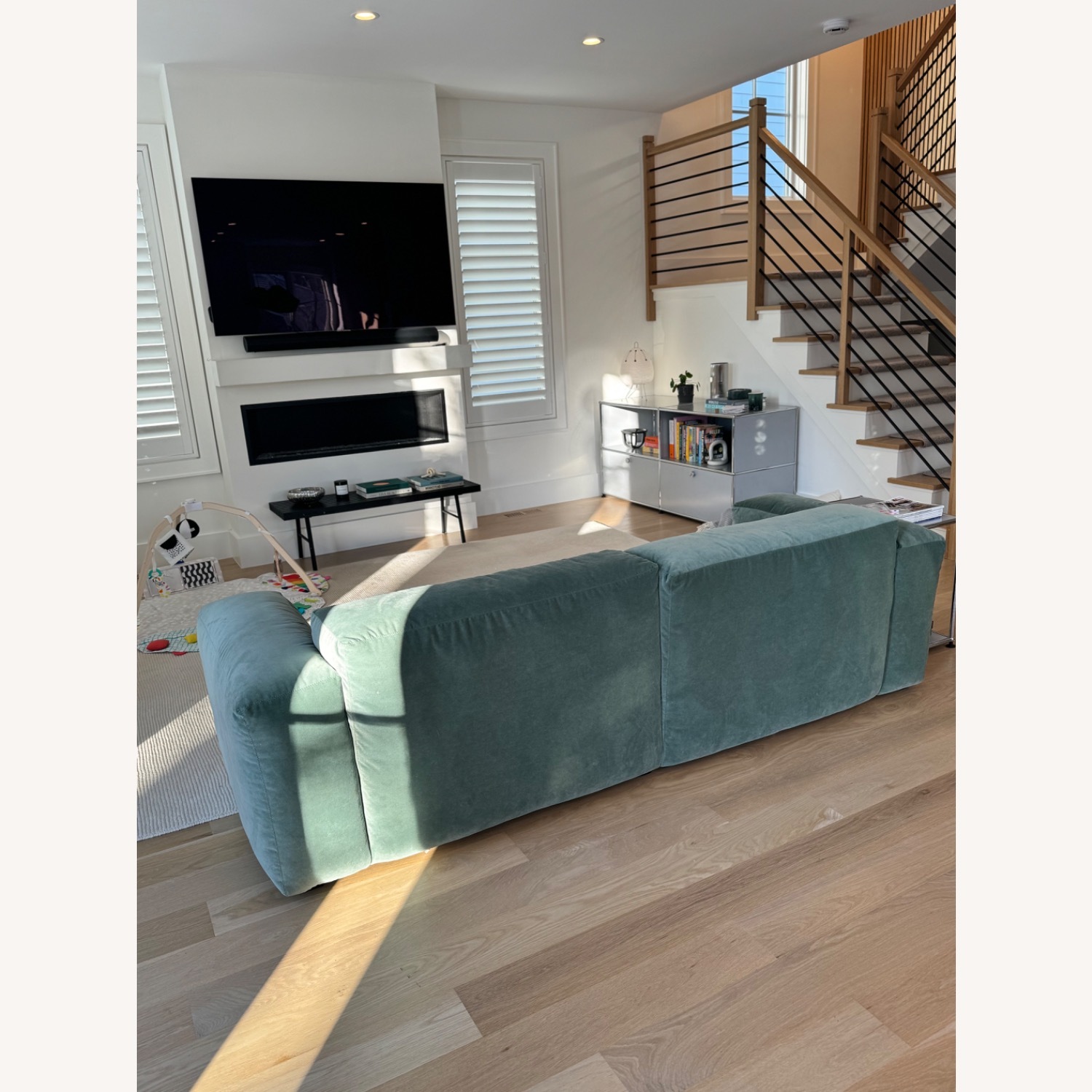 Hay Mags Green Velvet 2 Seater Sofa - image-3