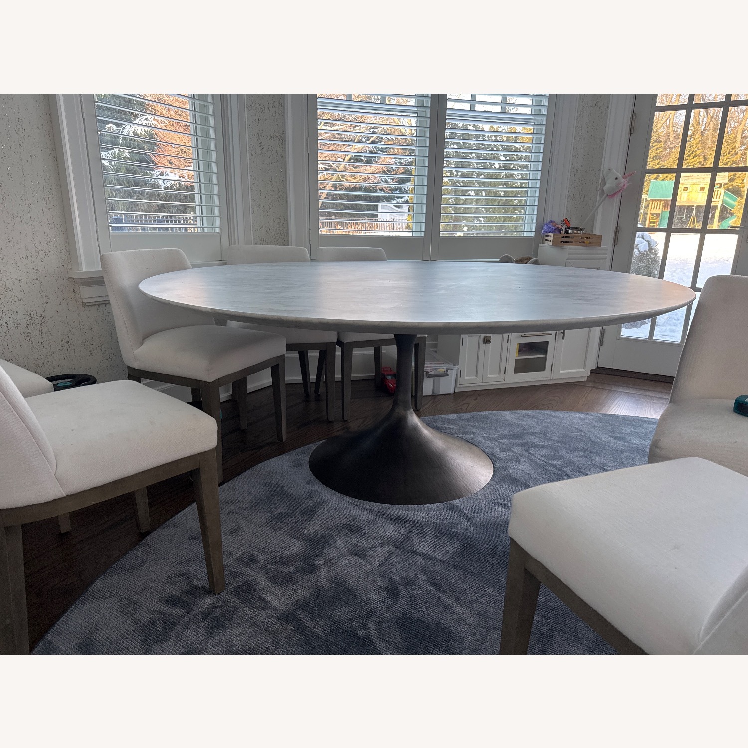 Restoration Hardware Aero Stone Dining Table - image-2